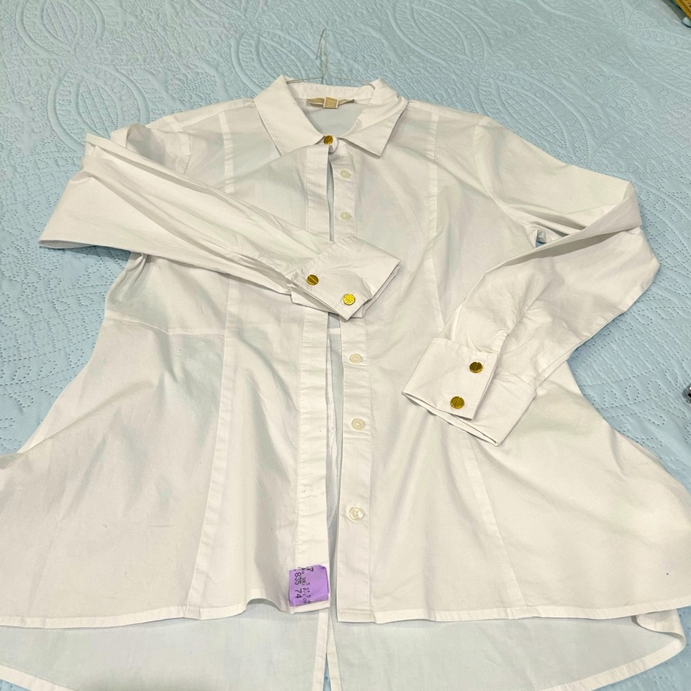 Michael Kors cotton Peplum Blouse.